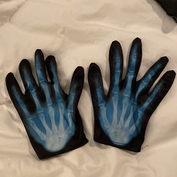 Hyde & Eek skeleton youth costume onesie with hands and mask - Picture 8 of 10